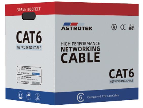 Astrotek CAT6 FTP Cable 305m Roll - Grey White Full 0.55mm Copper Solid Wire Ethernet LAN Network 23AWG 0.55cu 2x4p PVC Jacket Astrotek CAT6 FTP Cable 305m Roll - Grey White Full 0.55mm Copper Solid Wire Ethernet LAN Network 23AWG 0.55cu 2x4p PVC Jacket